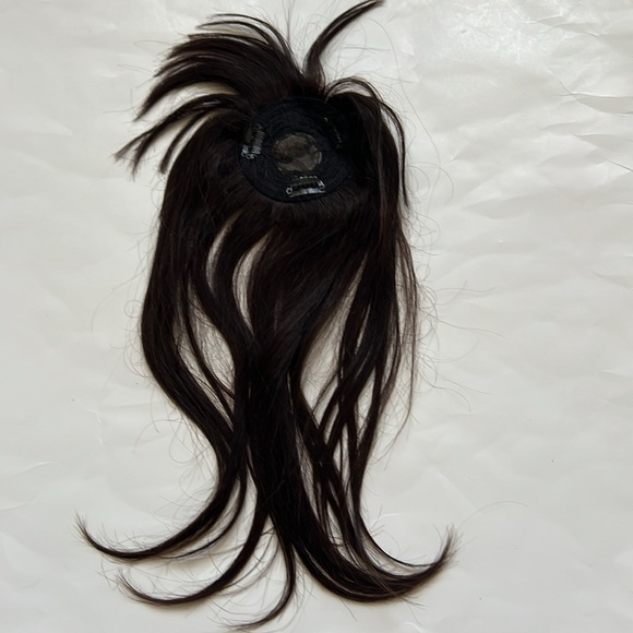 Human Hair Clip In Topper Hairpiece for Thin Hair Natural Looking Hair 14inch - Picture 9 of 11